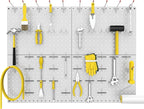 WALMANN 4-Pack 12"x16" Metal Pegboard Panels for Garage, Tool Organizer Pegboard for Pegboard Hooks - Compatible with 1/8" & 