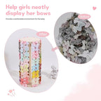 POVETIRE Bow Holder for Girls Hair Bows,Pink Hair Bow Organizer, Hair Clips Stand Hair Accessories Rack Display Decors Baby N