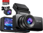Dash Cam Front and Rear, 2.5K Dual Dash Camera for Cars, Car Camera with 3.16" IPS Screen, 170° Wide Angle, WDR Night Vision,