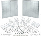 Azar Displays 900988-CLR 125-PIECE PEGBOARD ORGANIZER KIT (2-24"X 24"), Clear