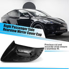 Jaronx Compatible with Tesla Model Y Side Mirror Cover Replacement 2020 2021 2022 2023 2024, Right Passenger Door Wing Black Rearview Mirror Cover Cap for Tesla Model Y Accessories-Glossy Black