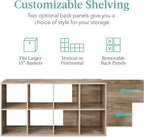 Best Choice Products 8-Cube Storage Organizer, 13.5in Shelf Opening, Bookcase, Display Shelf, Customizable w/ 2 Removable Bac