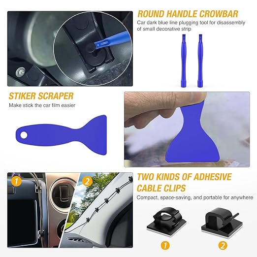 GOOACC 200Pcs Trim Removal Tool, Auto Push Pin Bumper Retainer Clip Set Fastener Terminal Remover Tool Adhesive Cable Clips R