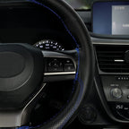 AUTOXBERT Sports Style Hand Sew Steering Wheel Cover Microfiber Leather Car Auto Steering Wheel Cover Stitch on Wrap for Cars
