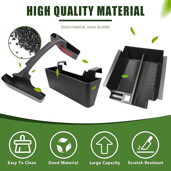 3PCS Center Console Organizer for 2010-2024 Toyota 4Runner Gear Shift Side Tray Hanging and Insert Armrest Storage Boxs for 4 Runner Accessories(3PCS Center Console Organizer/Fit 10-24)