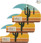 ulu Lagoon Hanging Car Air Freshener | Tropical Beach Coconut Surf Wax Scent Mini Wave | Long Lasting Car Freshener, Closet a