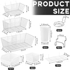 Sieral 30 Pcs Pegboard Organizer Accessories Kit Includes Peg Board Shelving Storage Basket Organizer Bins Hooks Loops Cup wi