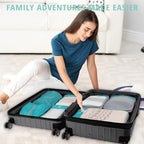 See Through Expandable Compression Packing Cubes, Mesh Travel Packing Cubes for Suitcases, Lightweight Organizers Bag Set for