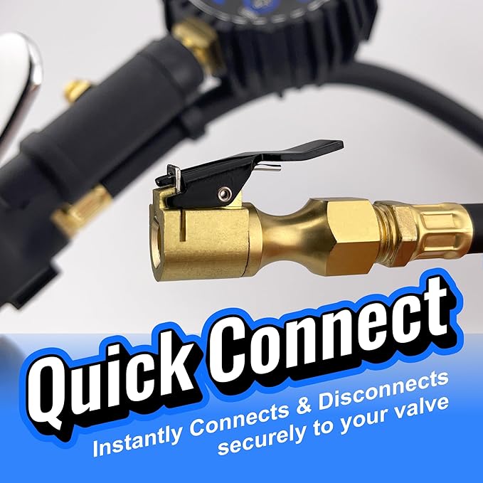 Chuck Mates Premium 1/4" NPT Quick-Connect Tire Inflator Chuck with SimpleSeal - Closed-Type (1 Pack)
