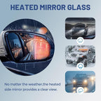 Passenger Side Mirror Glass Replacement for Ford Escape 2020-2025, with Heated/Blind Spot Detection, without Auto Dimming, Re
