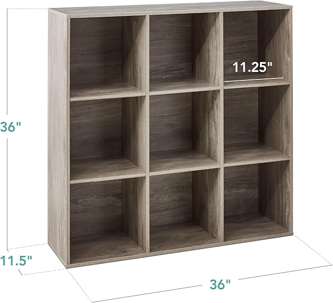 Best Choice Products 9-Cube Storage Organizer, 11in Shelf Opening, Bookcase, Display Shelf, Customizable w/ 3 Removable Back 