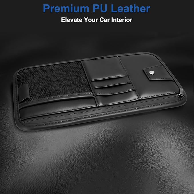 Car Sun Visor Organizer for Ford Transit 250 2025-2015, Document Holder Multifunctional Storage Pocket Vehicle Interior Travel Accessories