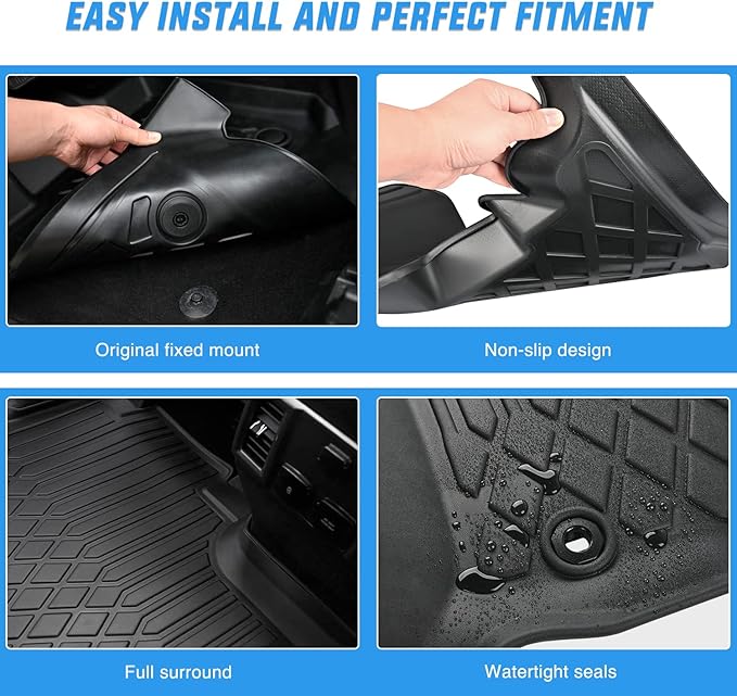 Nilight TPE Floor Mats for Mazda CX5 (CX-5) 2017 2018 2019 2020 2021 2022 2023 2024 2025 All Weather Custom Fit Heavy Duty Floor Liners