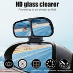 Car Blind Spot Mirror Exterior Retrofit Rearview Wide Angle Reversing Auxiliary Mirror,HD Glass Wide View Field Double-Side Mirror 360°Adjustable, Right