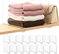 SortNStore Shelf Dividers Purse Organizer for Closet: 16-Pack Acrylic Bag Storage Organizer for Handbags, Clutches, Clothes, 