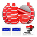 Adhesive Double Sided Tape for Suction Cup Mount, 4Pcs Round 2.84" Heat Resistant Mounting Sticker Tape for Dash/Camera/GPS/Ipad/Car Phone Sucker Holders with 2 Adhesion Promoter