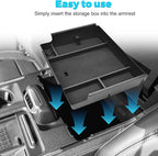 Upgrade Center Console Organizer Compatible with 2025 2026 Ford Expedition Active/Platinum/Tremor/King Ranch - Middle Armrest Storage Box Insert Tray Adopt ABS Material (Not for the 2023-2024 Model)