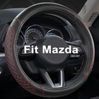 West Llama Car Steering Wheel Cover for Mazda 3,5,6,CX-3,CX-5,CX-30,CX-50,CX9,CX-9,MX-5 Miata,CX-7,RX-8,14.5-15 inches(Diamon