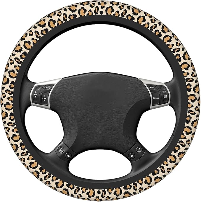Steering Wheel Cover Universal Fit Car Interior Accessories for Women Men 15 Inch Breathable Anti Slip Odorless Neoprene Stee