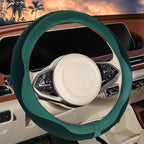 ZHOL Green Steering Wheel Cover,Soft Microfiber Leather,Non-Slip and Breathable Car Steering Wheel Cover for All Season,Unive