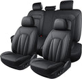 Car Seat Covers,5 Seats Automotive Seat Covers,Breathable Car Seat Protector Waterproof Leather Car Seat Covers for SUV, Seda