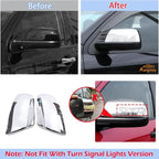 Car Door Rear View Mirror Cover Trim Compatible with Toyota Tundra 2007-2021 Sequoia 2008-2020 Exterior Rearview Mirror Housing Cap Protector Accessories, Only Fit Without Turn Signal Lights Version