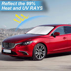 Custom Fit Mazda 6 Windshield Sunshade for Mazda 6 2014-2021 Mazda6 Accessories Front Window Shades Cover for Windshield Sun Visor Protector 210T Reflector Block Heat Protector Blocks UV Rays