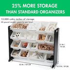 Humble Crew Supersized Toy Storage Organizer with 16 Removable Bins, Black/White – Large Toy Storage for Toddlers Ideal for K