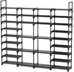 ROJASOP Large Shoe Rack Organizer for Entryway Closet 64-68 Pairs 9-Tier Heavy Duty Tall Garage Shoe Rack Shoe Shelf Shoes St