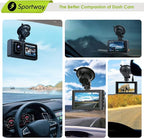 Sportway S504 Suction Cup Dash Cam Mount Holder (5th Gen) with 4pcs 360 Rotating Joints for Apeman Ssontong Biuone iZEEKER HaHoco and Most Other Car Dash Cameras