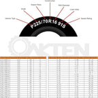 OakTen Set of 2 Passenger Car Snow Chains with Tensioner fits Tire Size 215/60R17 225/50R17 235/40R19 245/35R20 255/35R19