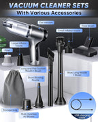 Saker Car Vacuum Portable Cordless Handheld Car Vacuum 15000PA High Power with Brushless Motor and Blower for Cars,Office,Hom