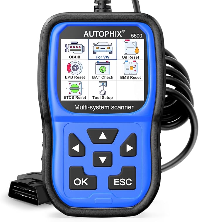 AUTOPHIX 5600P+ OBD2 Scanner fit for Volkswagen Audi VW Skoda Seat VAG Scan Tool Check Engine Light EPB ABS SRS Code Reader