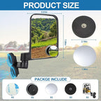 Magnetic Tractor Rearview Mirror (Includes Blind Spot Mirror), 7.78“ × 5.51” Freely Adjustable Side Mirror, No Drilling Required for Installation, Suitable for Tractors, Forklifts, Trucks - 1 Pair
