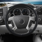 Steering Wheel Cover for Chevy Silverado 1500 GMC Sierra 1500 2007-2013/2500 3500 Chevrolet Tahoe Suburban Yukon (Yukon XL) 2007-2014/ Traverse 2009-2017/ GMC Sierra 2500HD 3500HD 2008-2014