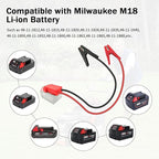 Jumper Cable Clamps for Milwaukee M18 18V Battery Jump Starter, 2.0FT 8AWG Car Battery Jumper Cable with Adapter, Automotive Battery Booster Cable for Tools used to Jump Start a Car