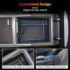 for 2024 Hyundai Palisade Center Console Organizer Tray for 2023-2025 Palisade SE/SEL/XRT/Limited/Calligraphy Armrest Box Secondary Storage Glove Box Insert Accessories (23-25 Palisade Blue Trim)