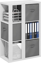 Furinno Viola Book Shelf, 3-Tier Bookshelf, Cube Storage Organizer Bookcase with Open Shelf, with Storage Bins, 13.6 x 29.3 x