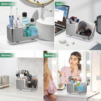 PARKMANI Toothbrush Holders for Bathroom Countertop Organizer, Brushed Nickel Tooth Brush Holder, Kids Electric Toothbrush an
