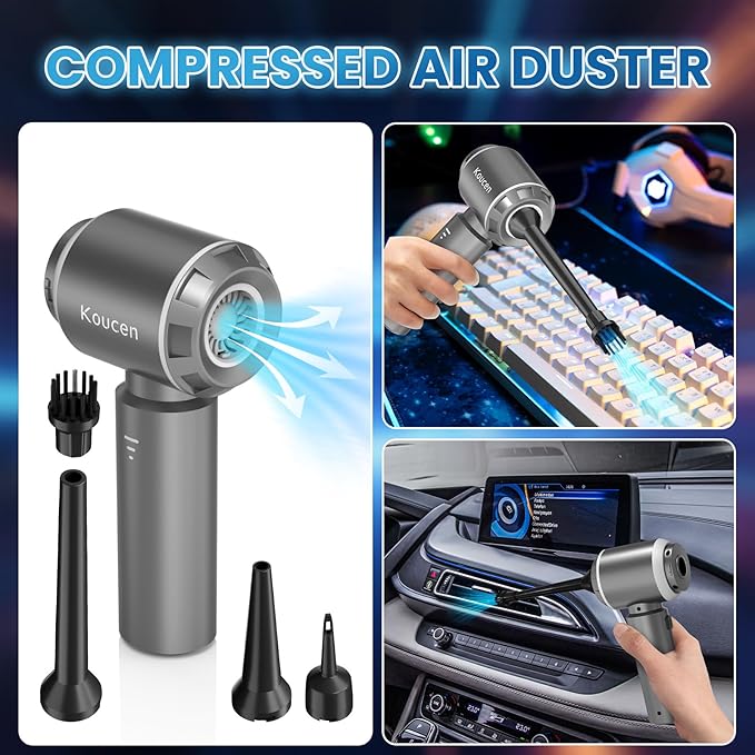 4-in-1 Car Vacuum Portable Cordless & Dust Buster, 20000pa High Power Handheld Vacuum Cordless Rechargeable, Mini Vacuums wit