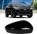 Compatible with Ford Escape SE/SEL Right Passenger Side Mirror Cap Cover 2020 2021 2022 2023 2024, Glossy Black Side Door Rearview Mirror Cover Replacement Without Turn Signal Light
