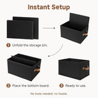 StorageWorks Storage Bins for Shelves, Closet Organizers and Storage Baskets, Fabric Clothes Organizer, Foldable Laundry Bask