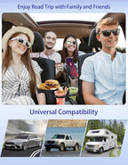 Car Cup Holder Tray - 4 in 1 Adjustable Car Cup Holder Expander with 360° Rotatable Food Tray Table and Phone Mount for Drive