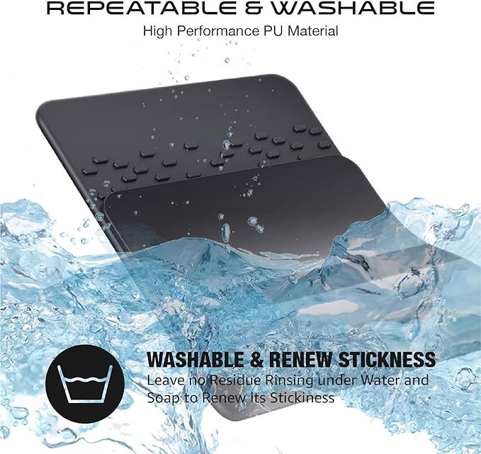 Car Dashboard Non Slip Mat, JIMISHA Anti Slip Pad, Anti Slide Sticky Dash Pad, Multifunctional Fixate Gripping Gel Pad for Ra