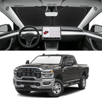 Custom Fit Windshield Sun Shade for RAM 2500 3500 2010-2026, Blocks UV & Heat, Front Window Sunshade Accessories, Easy Fold & Store Keep Your Car Cooler