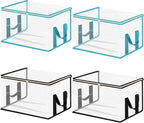 4 Pack Large Clear Storage Organizer Bags with Zipper, Reusable Clear Plastic Bins with Handle Organizer for Playroom Blocks 