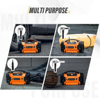 WORKSITE Tire Inflator Air compressor Portable, 160 PSI Car Tire Pump with 3 Power Supply (110V AC, 12V DC & 20V Battery) for cars, bikes, balls,Orange