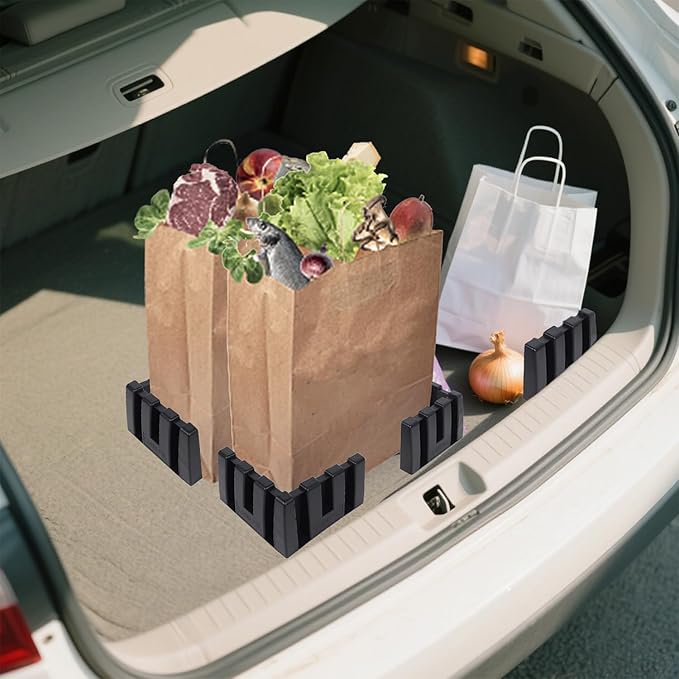 Set of 4 Car Trunk Organizer Set, Cargo Blocks for Back of SUV Multipurpose Trunk Divider Available to Wool or Leather Carpet