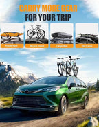 KINGGERI 300Lbs Lockable Roof Rack Cross Bars Compatible with Toyota Sienna 2021 2022 2023 2024 2025 2026, Anti-Theft Aluminum Roof Rails Crossbars Rooftop Cargo Basket Carrier Bag Luggage Rails