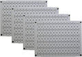 Wall Control Pegboard Wall Organizer Tiles Modular Grey Metal Pegboard Tiling Set - (4) 12-in Tall x 16-in Wide Gray Peg Boar